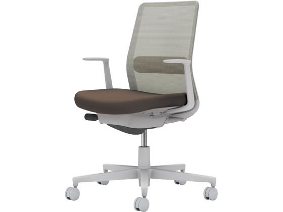 【レビュー投稿で100円OFFクーポン】【メーカー直送】コクヨ モネット L型肘 背座別色 ダークグレージュ／ライトグレー【代引不可】【組立・設置・送料無料】肘付き 固定肘タイプ メッシュチェア オフィスチェア オフィス家具