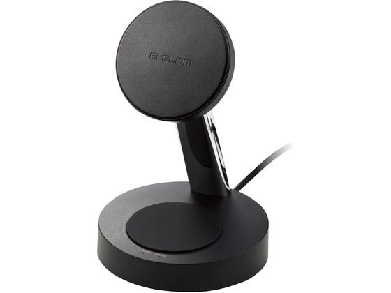 【マラソン限定★ポイント2倍】【お取り寄せ】エレコム ワイヤレス充電器 7.5W 5W マグネット式 1.5m W-MS03BK AC式充電器 バッテリー 充電器 スマホ タブレット関連品