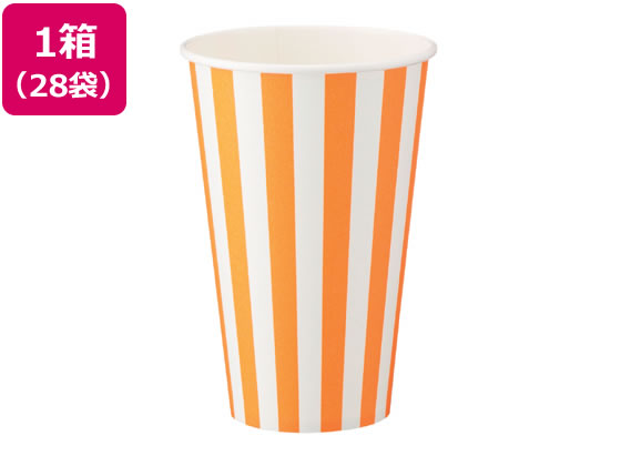 【ポイント2倍★22日20:00〜27日9:59迄】送料無料 東罐興業 紙コップ ストライプ 360ml 50個 28袋 31-261-301 まとめ買い 箱買い 買いだめ 買い置き 業務用 柄付 紙コップ 使いきり食器 キッチン テーブル