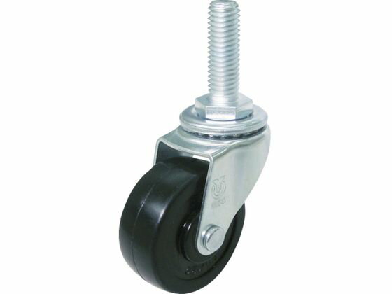 【ポイント2倍★19日20:00〜26日1:59迄】【お取り寄せ】ユーエイ ねじこみキャスター40径自在ゴム車輪 M12×35 LT-40R-M12-35 キャスター 筐体 機構部材 金物