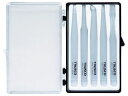 【お取り寄せ】TRUSCO 透明プラスチック製ピンセット5本組セット TPP-25-SET-TM ピンセット はんだ 静電気対策用品 生産加工用品 作業用品 工具