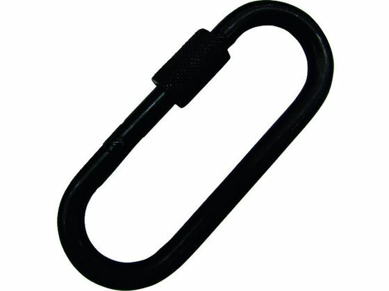 【レビュー投稿で100円OFFクーポン】【お取り寄せ】水本 ステンレス プチカラビナ(環付) 黒色塗装 線径5mm長さ57mm 吊具 物流 作業