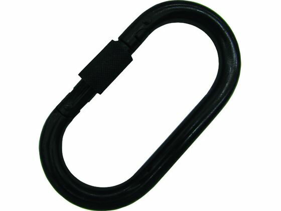 【レビュー投稿で100円OFFクーポン】【お取り寄せ】水本 ステンレス カラビナ(環付) 黒色塗装 線径10mm 長さ90mm 吊具 物流 作業