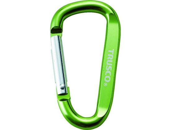 樂天商城 - 【レビュー投稿で100円OFFクーポン】【お取り寄せ】TRUSCO カラビナ 線径6mm×60mm D型 グリーン TKN660GN 墜落制止用器具 安全保護具 作業