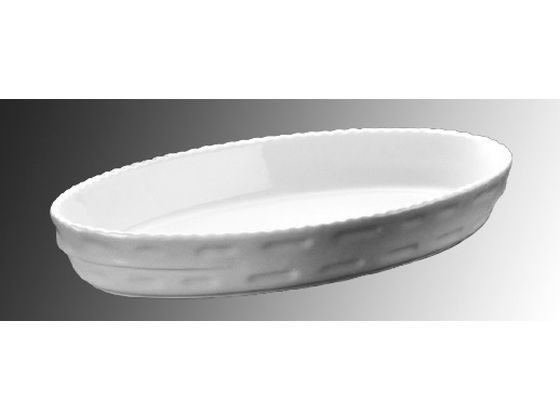 【ポイント2倍★22日20:00〜27日9:59迄】【お取り寄せ】Royale ロイヤル スタッキング小判 グラタン皿 No.240 40cm ホワイト カヌー型皿 洋食器 キッチン テーブル