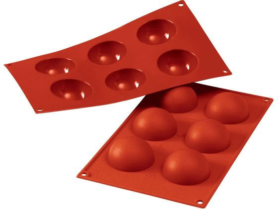 Cake Forms - 【レビュー投稿で100円OFFクーポン】【お取り寄せ】シリコマート シリコンフレックス 半球60(6ヶ取)SF003 お菓子型 焼き型 チョコ 製菓 厨房 キッチン