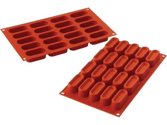 乐天商城 - 【レビュー投稿で100円OFFクーポン】【お取り寄せ】シリコマート シリコンフレックス ミニデザートオーバル(20ヶ取)SF179 お菓子型 焼き型 チョコ 製菓 厨房 キッチン