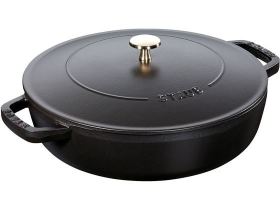 【ポイント2倍★22日20:00〜27日9:59迄】【お取り寄せ】STAUB ストウブ ブレイザーソテーパン 24cm ブラック 40511-473 キッチン雑貨