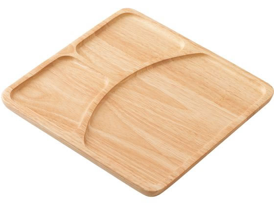 ＼10/4~10/17 9:59まで★店内全品ポイント2倍以上／ 【お取り寄せ】スワンソン商事 ラバーウッド スナックプレート 角230 ナチュラル TA-007 カヌー型皿 洋食器 キッチン テーブル