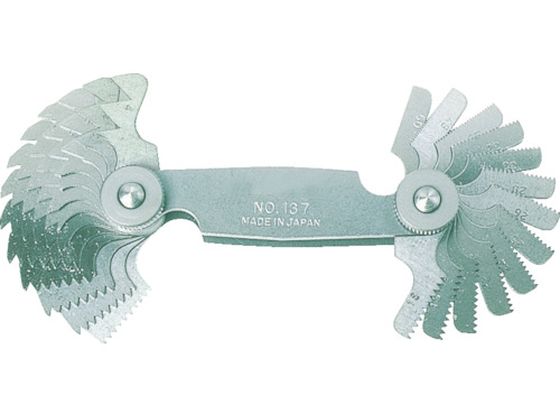 【レビュー投稿で100円OFFクーポン】【お取り寄せ】TRUSCO ピッチゲージ 測定範囲0.25~2.5mm 60°28枚組 156 定盤 ゲージ ケガキ 測定 作業