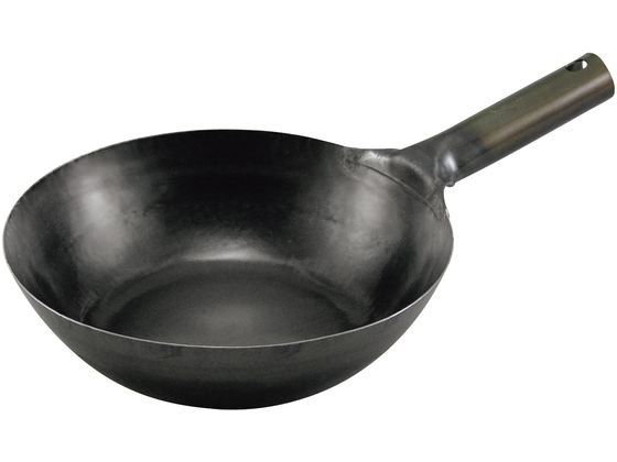 【楽天スーパーSALE限定★ポイント2倍＆2,000円クーポン】【お取り寄せ】山田 鉄中華片手鍋 36cm 底平型 IH 板厚2.3mmサビ止有 両手鍋 外輪鍋 円付鍋 片手鍋 鍋 フライパン 厨房 キッチン