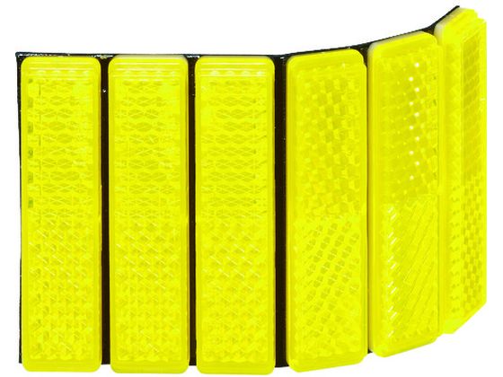 【レビュー投稿で100円OFFクーポン】【お取り寄せ】キャットアイ レフテープ 50mm×70mm 蛍光黄 (1個入)..