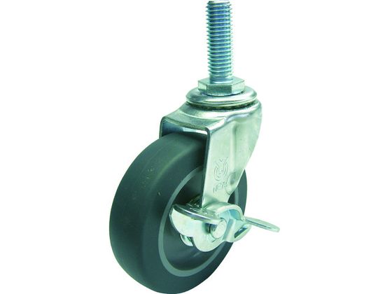 【お取り寄せ】ユーエイ ねじ込み式エラストマーキャスターS付き自在75径 ねじT:M12 LT-75ELS-M12-35 キャスター 筐体 機構部材 金物