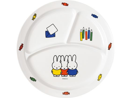 【レビュー投稿で100円OFFクーポン】【お取り寄せ】メラミン子供食器 ミッフィーとおともだち 丸ランチ皿 CM-65FT キッチン雑貨