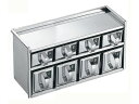 【レビュー投稿で100円OFFクーポン】【お取り寄せ】EBM 18-8 引出式 ヤクミ入 2段8ヶ入 0359800 キッチン雑貨