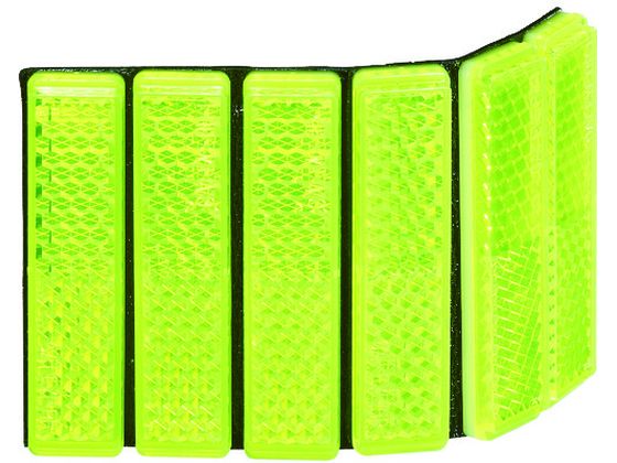 【レビュー投稿で100円OFFクーポン】【お取り寄せ】キャットアイ レフテープ 50mm×70mm 蛍光黄緑 (1枚..