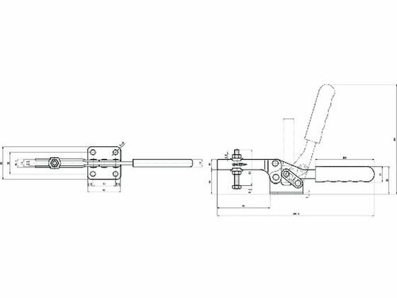 【マラソン限定★ポイント2倍】【お取り寄せ】スーパー 下方押え型トグルクランプ(水平ハンドル式)全長:285mm 締付力:2.8kN TDA43F クランプ 作業工具 バイス ハンドプレス 作業用品 工具