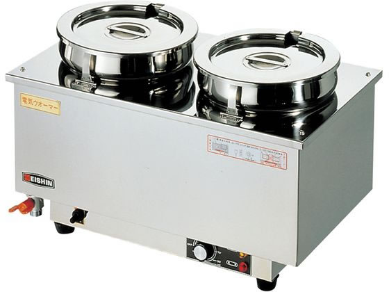 【お取り寄せ】EBM エイシン 18-8 電気ウォーマー ヨコ型 ES-4W 0869600
