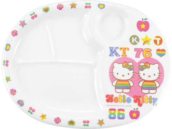 【レビュー投稿で100円OFFクーポン】【お取り寄せ】EBM メラミン 子供食器 ハローキティ ランチ皿 MC-3..