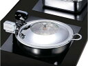 【店内全品ポイント2倍★16日9:59迄】 送料無料 【お取り寄せ】EBM ハイパーラックス 丸型電磁サーバー ガラス蓋 ノーマルヒンジ 50cm スパチュラ ...