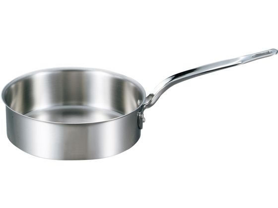 【レビュー投稿で100円OFFクーポン】【お取り寄せ】EBM ビストロ 三層クラッド 浅型片手鍋 21cm 蓋無 両手鍋 外輪鍋 円付鍋 片手鍋 鍋 フライパン 厨房 キッチン