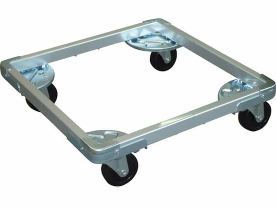 【レビュー投稿で100円OFFクーポン】送料無料【お取り寄せ】オーエム ドーリーDLF型 縦400~500×横400~500×75 DLF-7544 コンテナ台車 台車 カートラック 作業