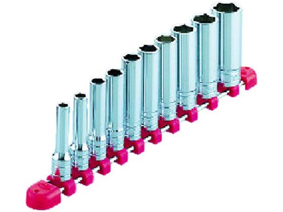 【レビュー投稿で100円OFFクーポン】【お取り寄せ】KTC 9.5sq.ディープソケットセット[10コ組] TB3L10 ソケット ソケットレンチ 作業用品 工具