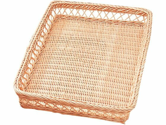 【ブラックフライデー限定★27日9:59迄店内ポイント2倍】【お取り寄せ】EBM 籐 浅型かご Y-3N 300×400×H70 5137800 食器カゴ 給食 厨房 キッチン