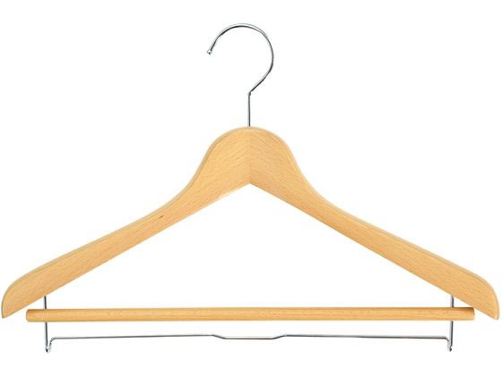 【レビュー投稿で100円OFFクーポン】【お取り寄せ】EBM 木製 ロッキー20 ハンガー Wバー付 6609610 キッチン雑貨