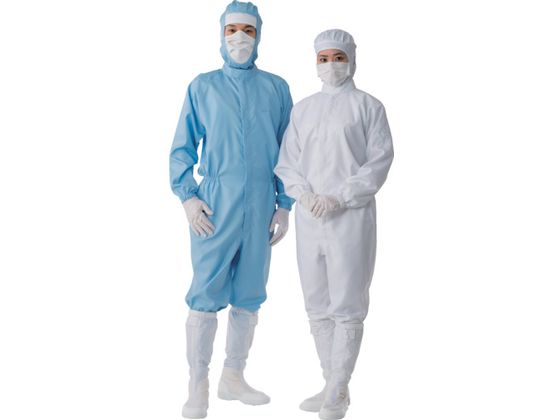 【レビュー投稿で100円OFFクーポン】【お取り寄せ】TriApex TriApex超制電つなぎ服FS150C L 青 FS150C-02-L クリーンウェア クリーン対策 静電気対策