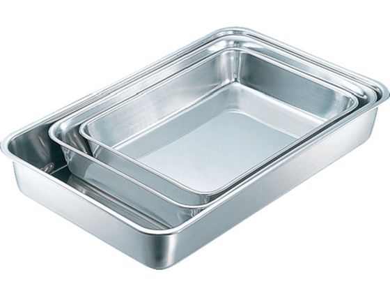 【レビュー投稿で100円OFFクーポン】【お取り寄せ】IKD 抗菌角バット8枚取 K02700000420 バット トレー 金属製 金属容器 計量器