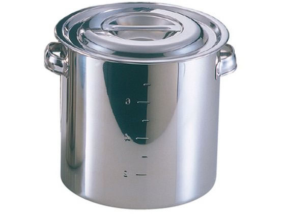 【レビュー投稿で100円OFFクーポン】【お取り寄せ】EBM 18-8 キッチンポット 寸胴鍋 目盛付 24cm 板手付 キッチンポット ボウル ザル バット 厨房 キッチン