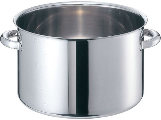 【店内全品ポイント2倍★28日9:59迄】【お取り寄せ】EBM モリブデンジII 半寸胴鍋 目盛付 30cm 蓋無 寸胴鍋 フライパン 厨房 キッチン テーブル