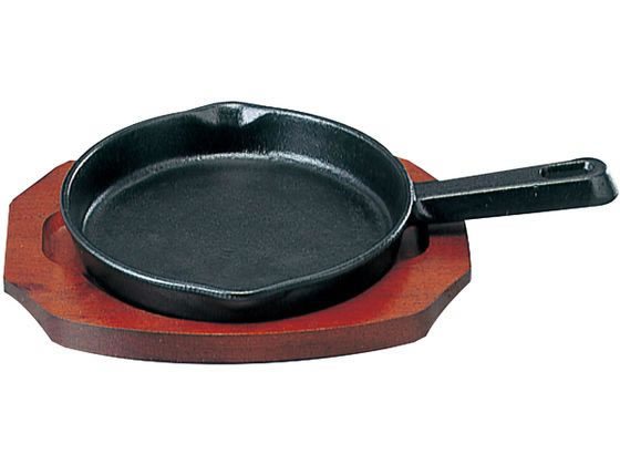 ＼10/4~10/17 9:59まで★店内全品ポイント2倍以上／ 【お取り寄せ】三和精機製作所 SN 鉄 ステーキ皿 手付 丸B 17cm 5072000 カヌー型皿 洋食器 キッチン テーブル