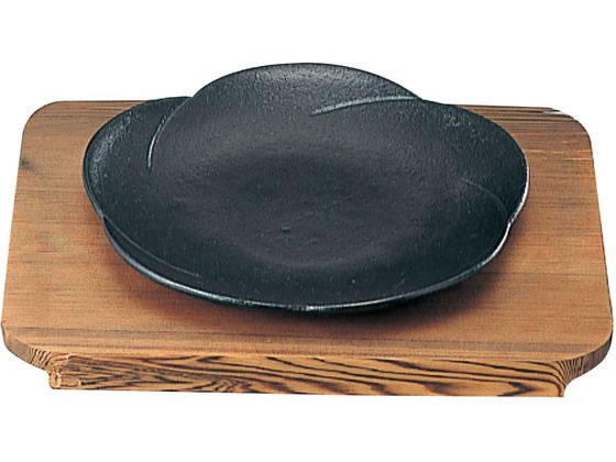 【レビュー投稿で100円OFFクーポン】【お取り寄せ】三和精機製作所 SN 鉄 和風ステーキ皿 焼杉 梅 15cm..