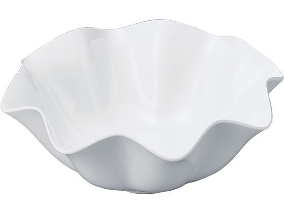 【レビュー投稿で100円OFFクーポン】【お取り寄せ】若泉漆器 ニューホワイト ウェーブ丸盛鉢 18cm 0261..