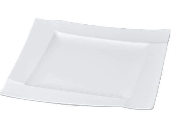 送料無料 【お取り寄せ】若泉漆器 ニューホワイト 渕付角盛皿 40.4cm 0261890 カヌー型