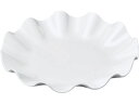 【お取り寄せ】若泉漆器 ニューホワイト ウェーブ丸盛皿 25cm 0262430 カヌー型皿 洋食器 キッチン テーブル