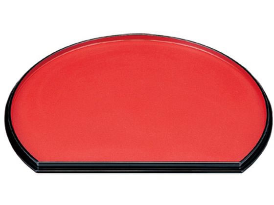 【マラソン限定★ポイント2倍】【お取り寄せ】若泉漆器 半月両面盆 尺3寸 朱乾漆／梨地 ABS樹脂 トレー お盆 コースター テーブル キッチン