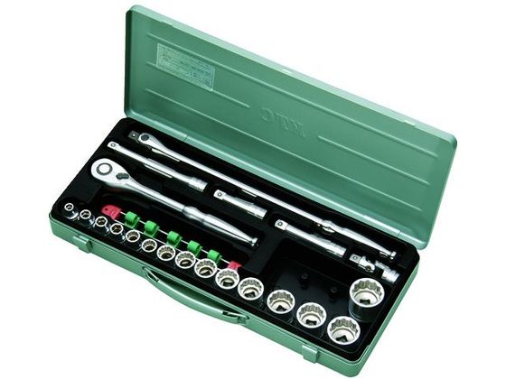 【レビュー投稿で100円OFFクーポン】【お取り寄せ】KTC 12.7sq.ソケットレンチセット[21点] TB415X ソケット ソケットレンチ 作業用品 工具