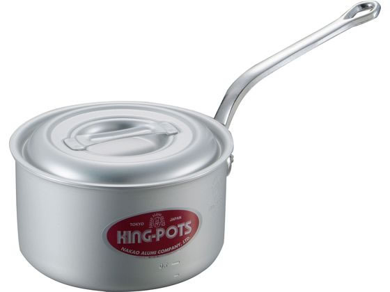 【レビュー投稿で100円OFFクーポン】【お取り寄せ】中尾アルミ キングアルマイト 深型 片手鍋 目盛付 21cm 両手鍋 外輪鍋 円付鍋 片手鍋 鍋 フライパン 厨房 キッチン