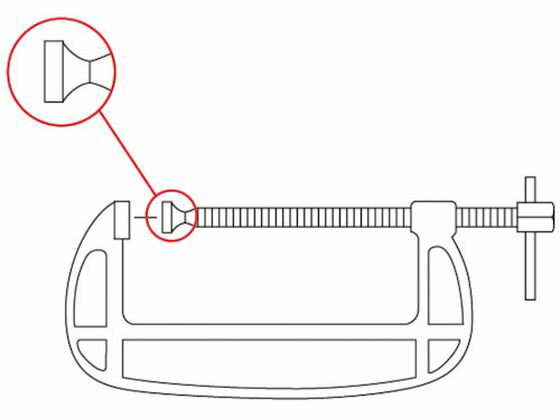【マラソン限定★ポイント2倍】【お取り寄せ】スーパー シャコ万力用アダプタ 適合機種BC-38、38E BCA38 シャコ万力 クランプ バイス ハンドプレス 作業用品 工具