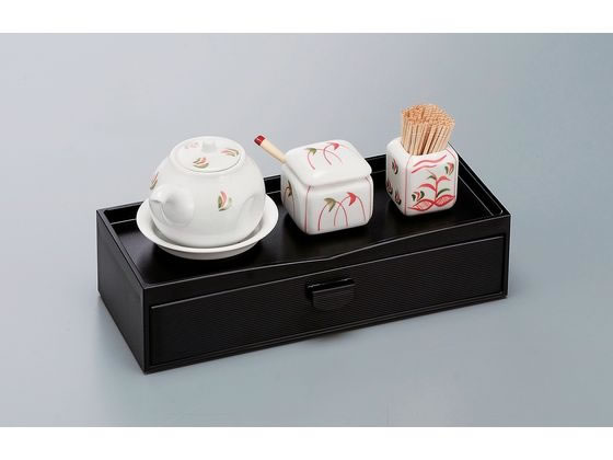 【レビュー投稿で100円OFFクーポン】【お取り寄せ】福井クラフト ABS 奥広千筋カスター&箸箱 クリーンフード付 黒 キッチン雑貨