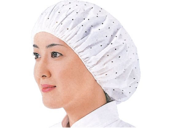 【お取り寄せ】日本メディカルプロダクツ つくつく帽子 100枚 M 白 使い捨て帽子 清掃 衛生 水廻り 厨房 キッチン テーブル