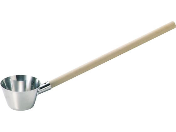 【仕様】●柄長：330mm●内寸1：直径100mm●内寸2：深さ65mm●重量：180g●容量：360cc●材質1：18−8ステンレス●材質2：柄／木【備考】※メーカーの都合により、パッケージ・仕様等は予告なく変更になる場合がございます。【検索用キーワード】株式会社本間製作所　本間製作所　K　18−8　調理杓子　大（直径100）360cc　杓子　大　18−8ステンレス　柄　木　403900　給食用スパテラ　すくい網　ひしゃく　厨房用品　調理小物　R6151M