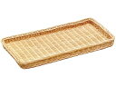 【レビュー投稿で100円OFFクーポン】【お取り寄せ】萬洋 籐製 角皿 細 16-723 430×220×H25 5360800 カヌー型皿 洋食器 キッチン テーブル