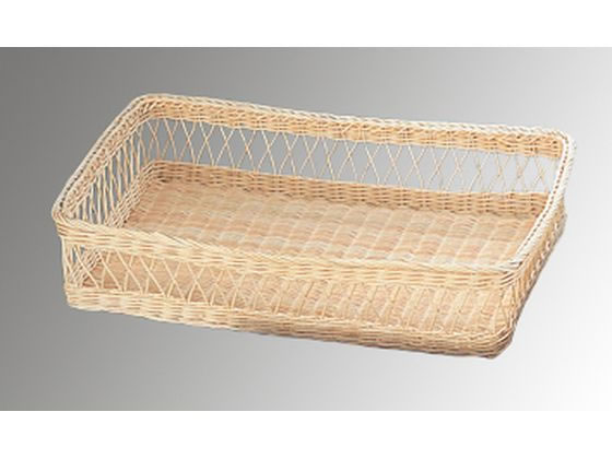 【レビュー投稿で100円OFFクーポン】【お取り寄せ】萬洋 籐製 パンカゴ No.365 500×360×H125 5138300 食器カゴ 給食 厨房 キッチン