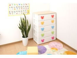 【メーカー直送】アイリスオーヤマ キッズチェスト 5段 幅72cm ミッキーカラフル MHG-725【代引不可】【お客様組立】 収納 子供用 [2]