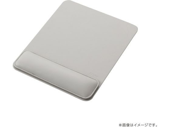 【お取り寄せ】ナカバヤシ リストレスト付き PUレザー マウスパッド グレー MUP-936GY マ