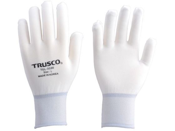 【マラソン限定★2,000円クーポン＆ポイント2倍】【お取り寄せ】TRUSCO ナイロンインナー手袋(10双入) L TGL-3100-10P-L ナイロン手袋 白 白手袋 インナー手袋 作業用手袋